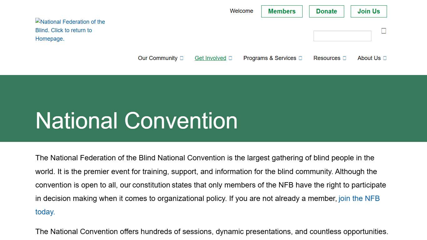 National Convention | National Federation of the Blind